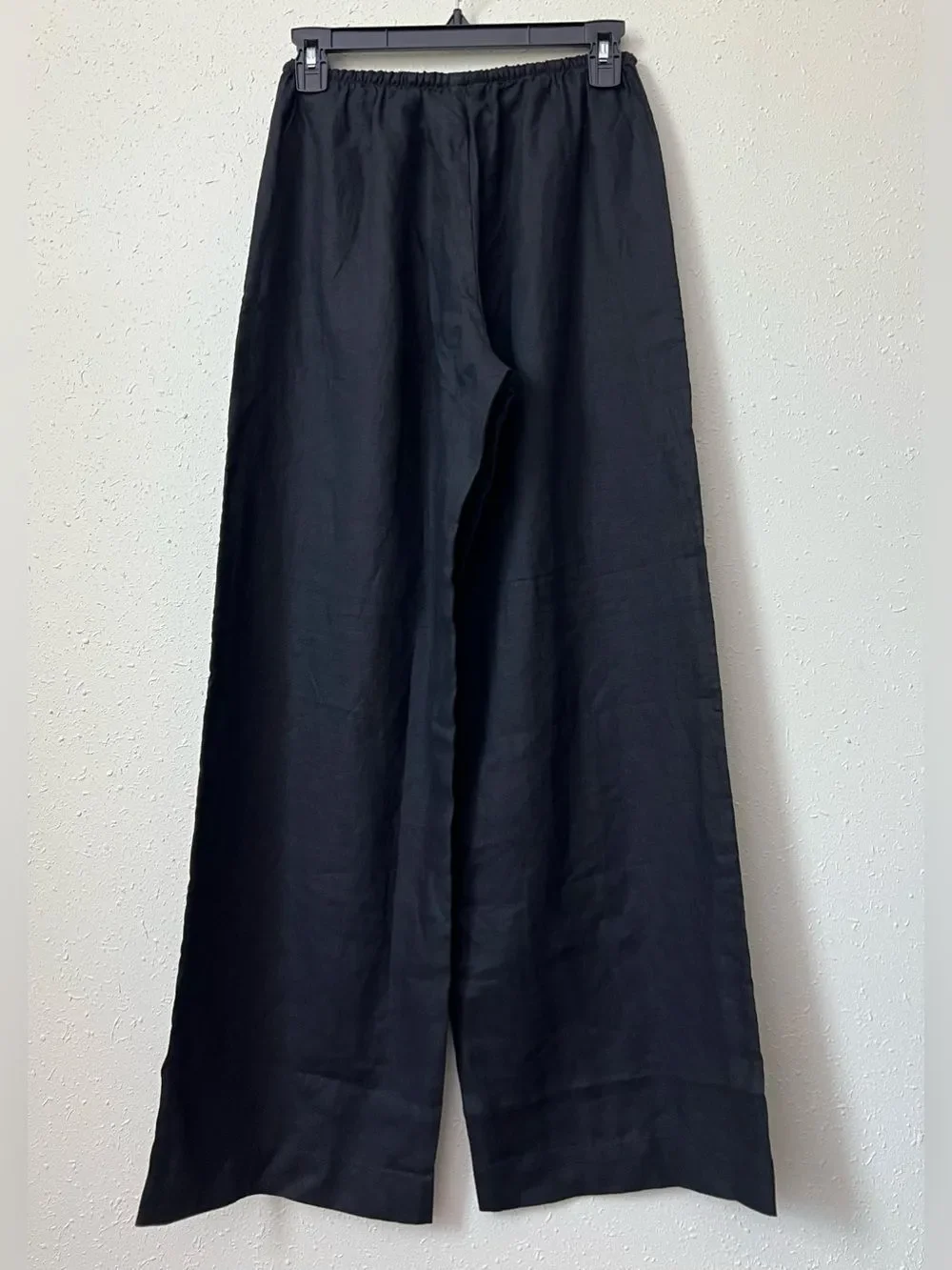 New Everlane THE DRAWSTRING PANT IN LINEN Black Size XXS
